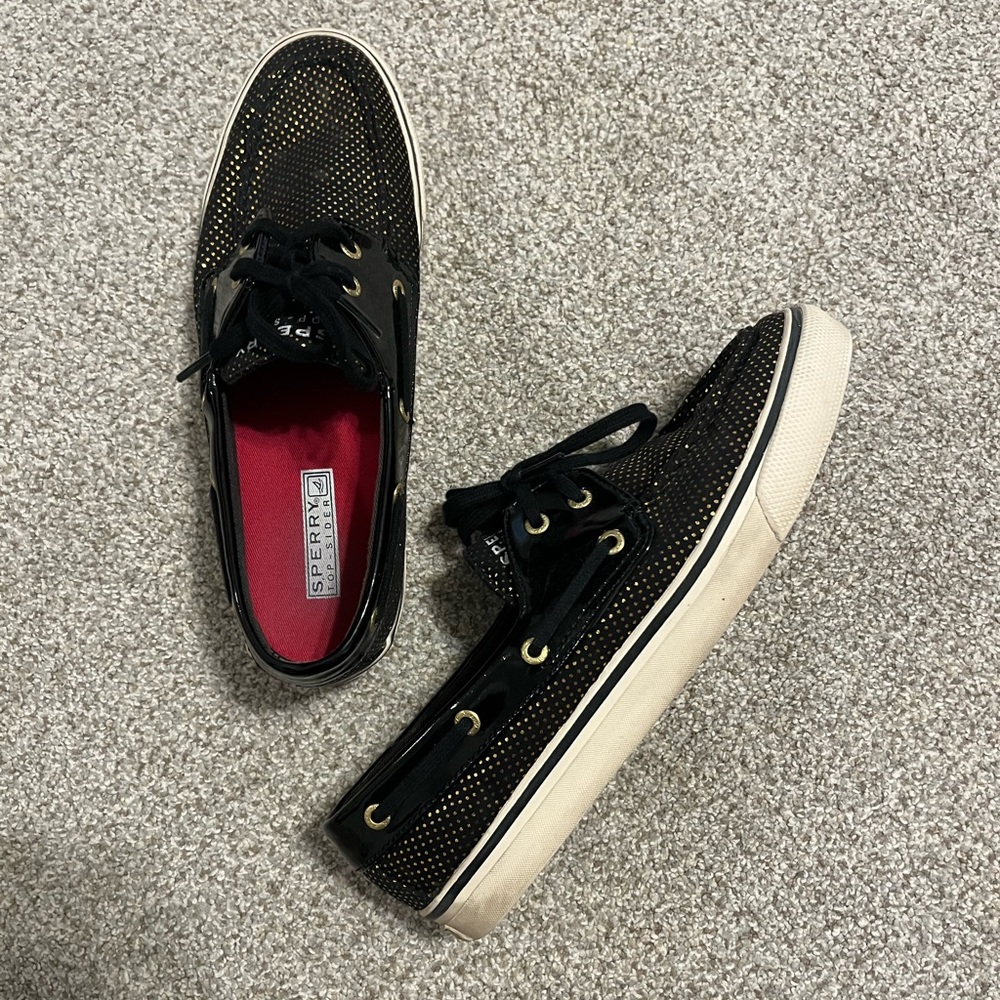 Sperry Loafer - Black and Gold